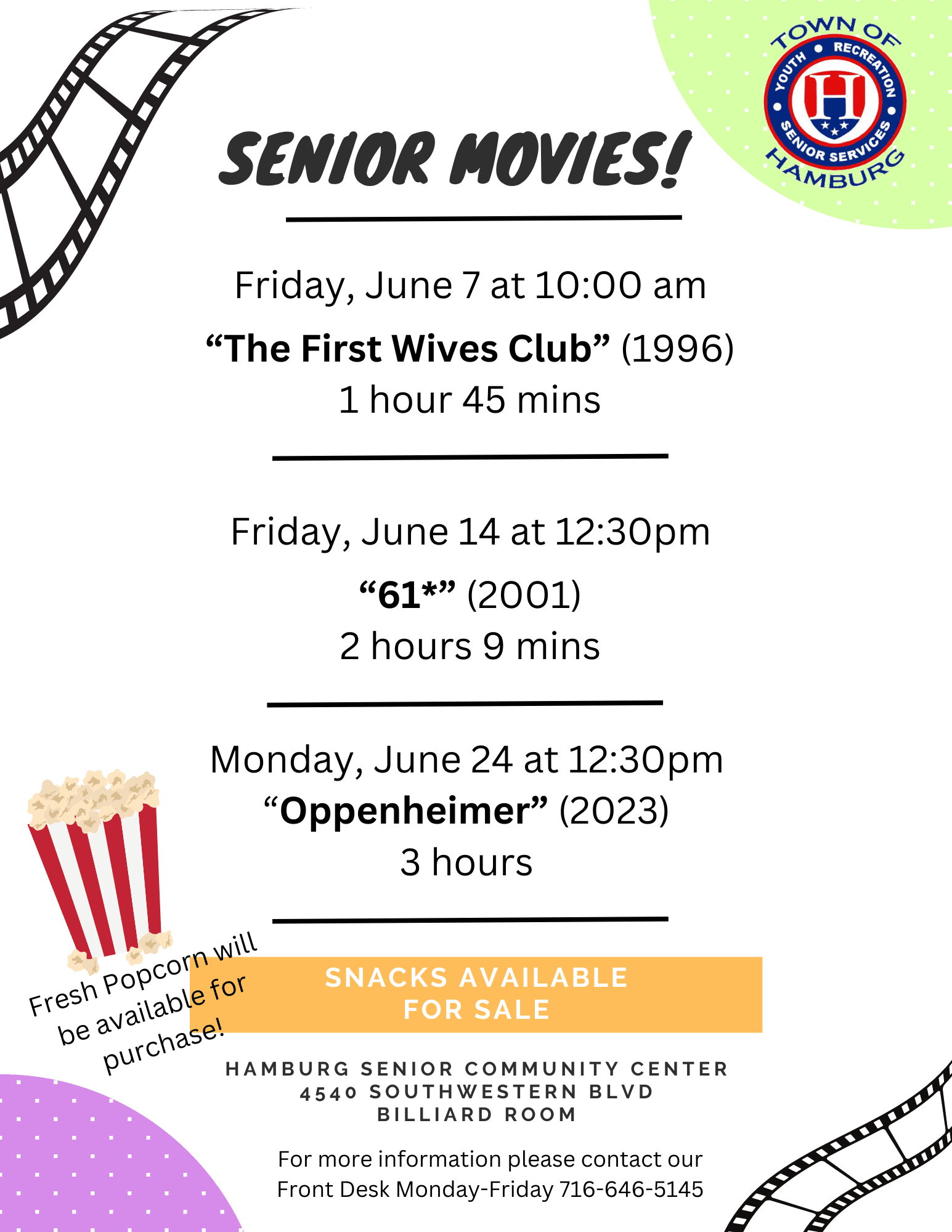 Senior Movies! June 2024