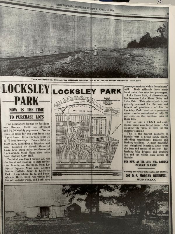 Black and white photo of Locksley Park newspaper article