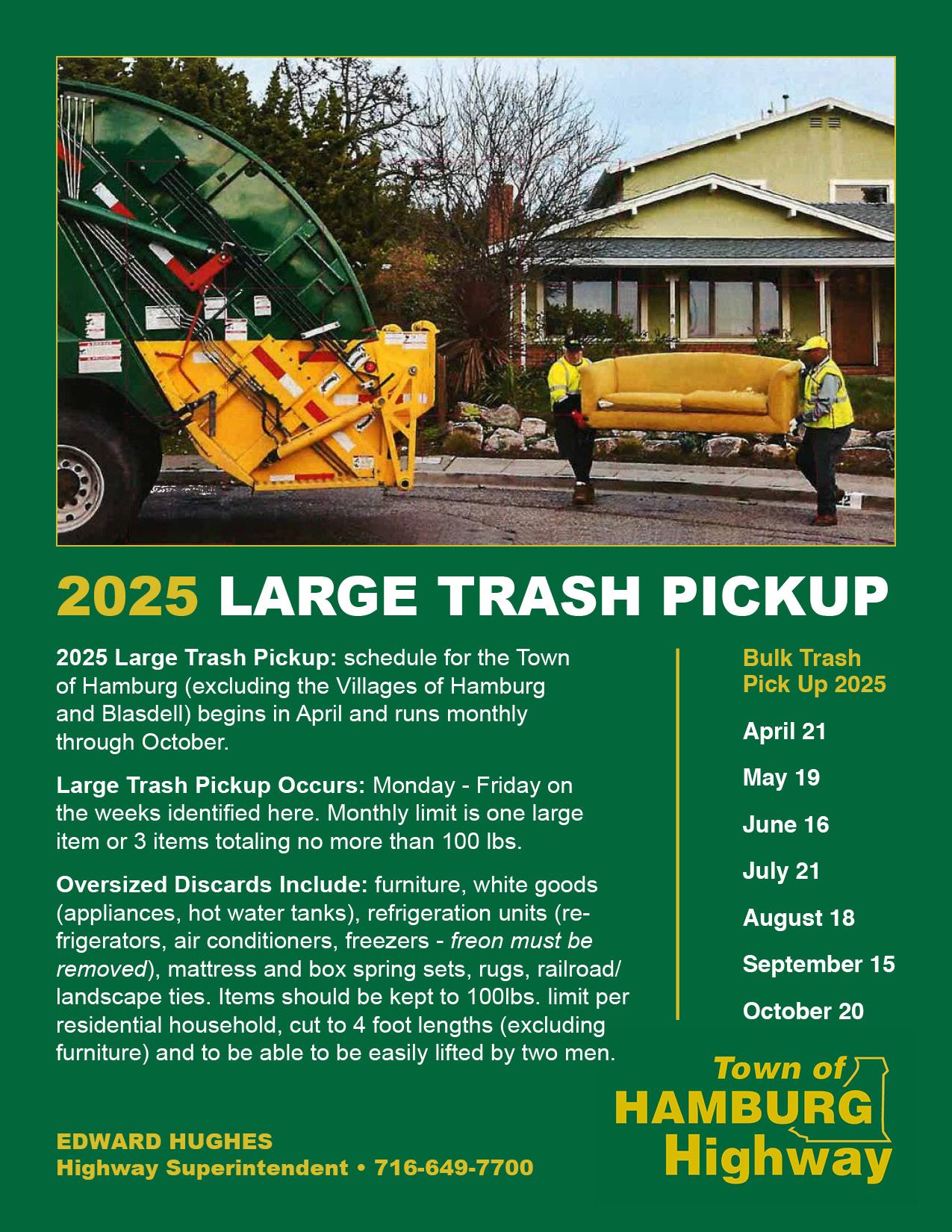 Hamburg Large Trash Pickup 2025